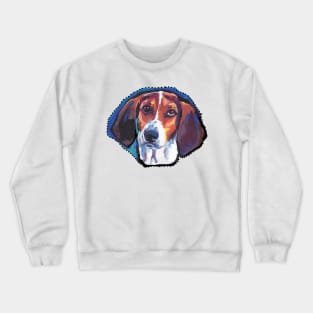 Treeing Walker COONHOUND Dog Bright colorful pop dog art Crewneck Sweatshirt